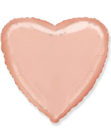 Сердце Розовое Золото 46см